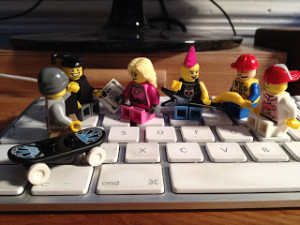 young people on keyboard online