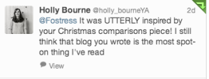 christmas inspired tweet