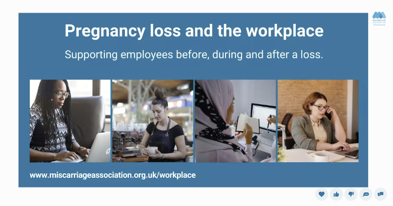 Miscarriage and the workplace training